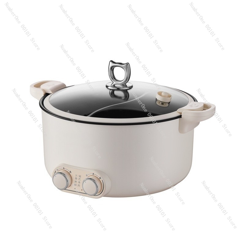 Kitchen Appliances For Home - หม้อไฟฟ้าสองช่องขนาด 6 ลิตร 8 ลิตร หม้ออเนกประสงค์สำหรับหอพักและบ้าน
