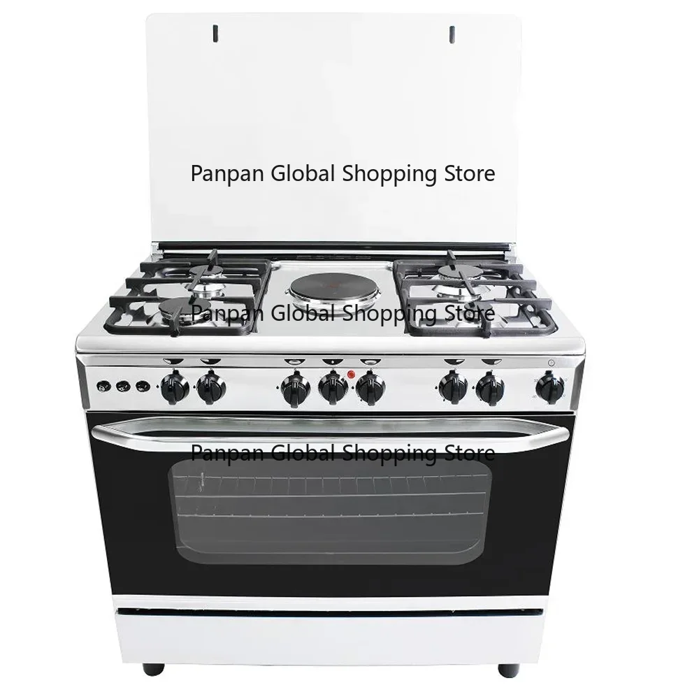Kitchen Appliances Electric Stove - เตาแก๊สแบบตั้งพื้น 5 หัวเตา พร้อมเตาอบไฟฟ้าและเตาอบในตัว เครื่องใช้ในครัวพร้อมเตาอบและเตาย่างบาร์บีคิว