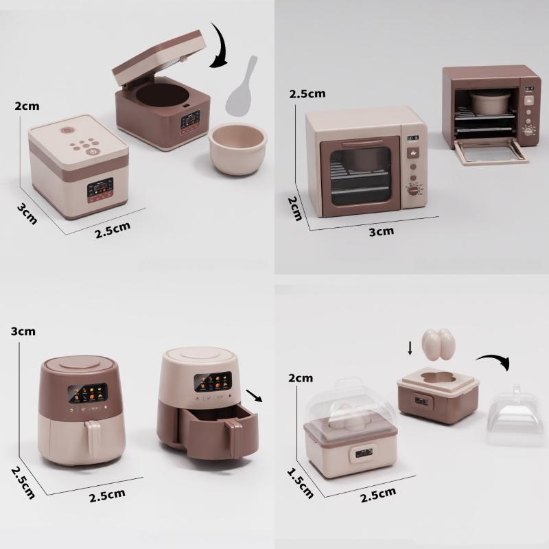 Kitchen Appliances List - ใหม่【1 ชิ้น เตาอบไมโครเวฟ หม้อหุงข้าว หม้อต้มไข่ ของเล่นบ้านจำลอง