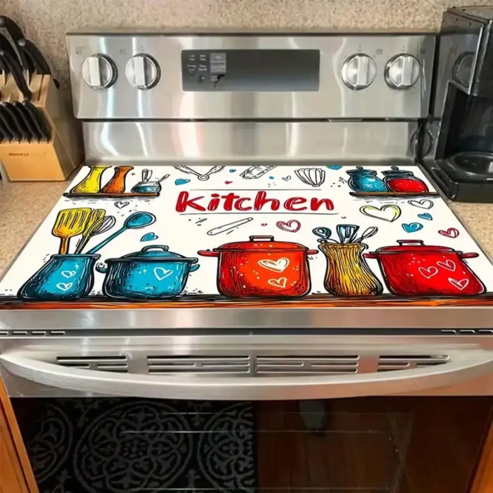 ผ้าคลุมเตาในครัว 1 ชิ้น - ลายห - Kitchen Appliances Electric Stove บทวิจารณ์และราคา