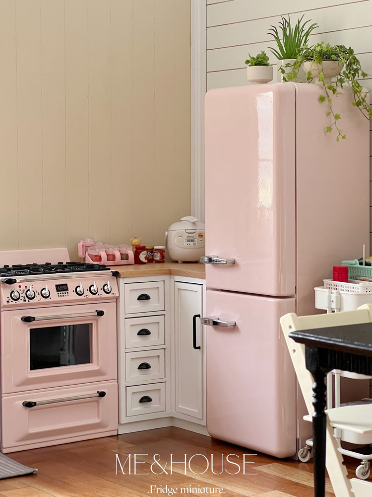 บ้านตุ๊กตา1/6ตู้เย็นโลหะ akses - Kitchen Appliances List บทวิจารณ์และราคา